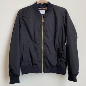 Old Navy Black Satin Style Bomber Jacket - NWT - SzM